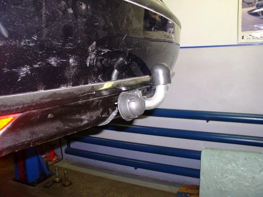 Фаркоп Ford Mondeo (седан) III 2001-2007 з'ємний на гвинтах Poligon-auto, Серебристий