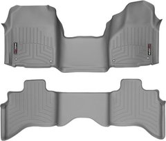 Килимки Weathertech Grey для Dodge Ram (quad cab)(mkIV)(4 fixing hooks)(no 4x4 shifter)(with Armrest Console) 2012-2018 (WT 464641-462162)