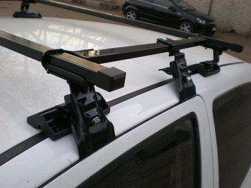 Поперечины Nissan Mistral 1993-2002 SUV Amos Dromader STL +3D на гладкую крышу, Прямоугольная
