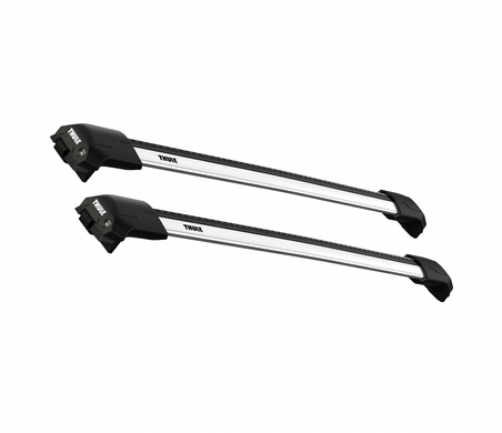 Поперечины MAZDA 626 1998-2002 универсал Thule Wingbar Edge на высокие рейлинги хром, Хром