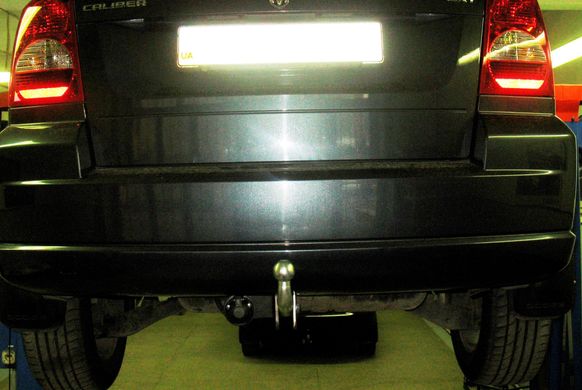 Фаркоп Dodge Caliber 2006 - з'ємний на гвинтах Poligon-auto, Серебристий