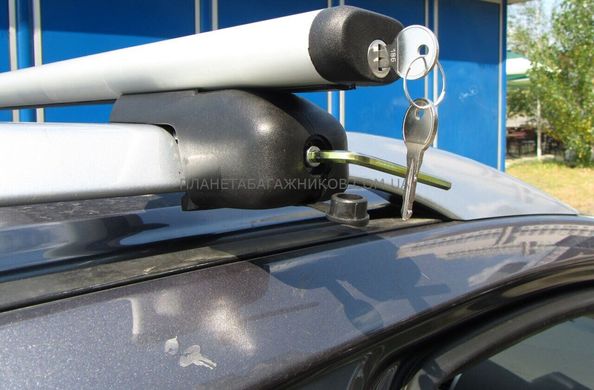 Поперечки SEAT Alhambra mk II MPV 2010- Amos Nowy Aero на рейлінги 1,3м, Хром, Овальна