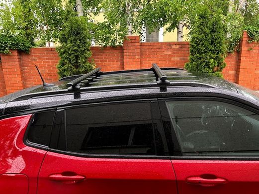 Багажник  Jeep Compass 2017+ на інтегровані рейлінги, Хром, Овальна