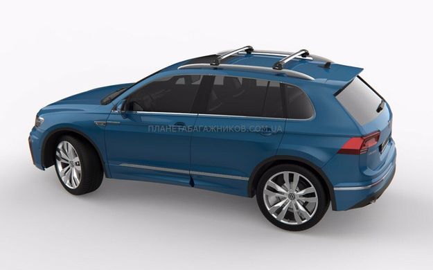 Багажник Turtle AIR1 Audi A4 2016- B9 Allroad на рейлінги, Хром, Аеродинамічна