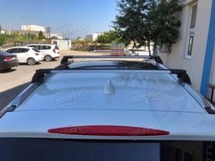 Багажник Honda CR-V 2013+|2017+ Turtle на інтегровані рейлінги,, Сірий, Аєродинамічна