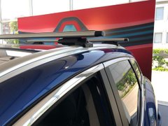 Поперечины Renault Kadjar 2015+ на интегрированные рейлинги, Хром, Овальная