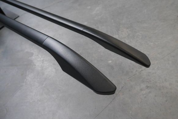 Рейлинги Opel Vivaro 2001-2015 длинная база черные (ножка пластик), Черный