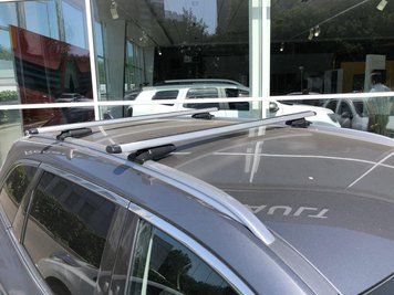 Поперечины Renault Koleos 2015+ на интегрированные рейлинги, Хром, Овальная