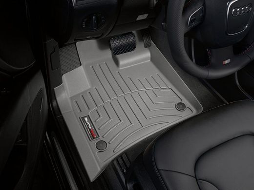 Килимки Weathertech Grey для Audi Q7 (mkI)(1-2 row) 2005-2015 (WT 461511-461512)