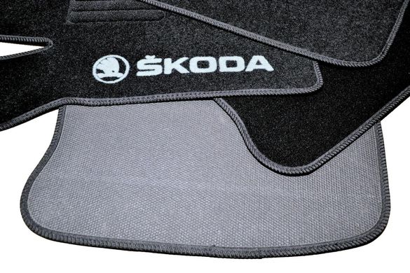 Коврики в салон ворсовые для Skoda Octavia Tour (1996-2010) /Чёрные, кт. 5шт BLCCR1560