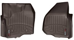Килимки Weathertech Choco для Ford Super Duty (extended & double cab)(mkIII)(no 4x4 shifter)(raised dead pedal)(2 pcs.)(1 row) 2012-2016 automatic (WT 474331)