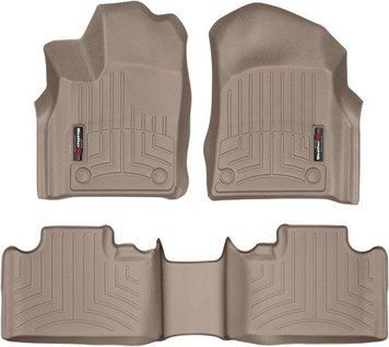 Коврики Weathertech Beige для Dodge Durango (mkIII)(1-2 row)(2 row bucket) 03.2015&rarr; (WT 459301-453244)
