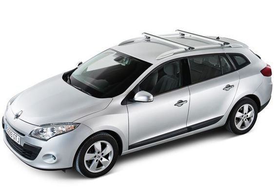 Поперечины Mazda 5 2005-2010 на рейлинги, Хром, Аэродинамическая