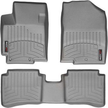 Коврики Weathertech Grey для Hyundai Accent (mkIV)(without cupholder on 2 row) 2011-2016 (WT 463401-463402)