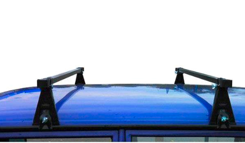 Багажник на крышу FORD Transit (v184/5, v347/8 2000-2014 на водосток, Черный, Квадрат