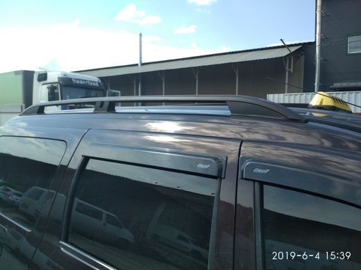 Рейлінги Dacia Logan MCV 2004-2014 чорні skyport, Черный