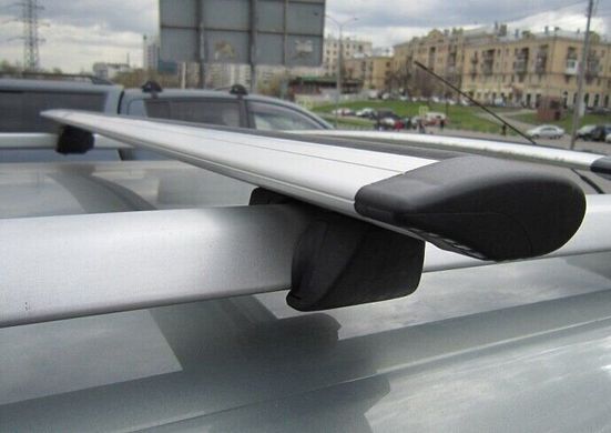 Поперечины SEAT Alhambra mk II MPV 2010- Amos Futura Wind на рейлинги 1,3м, Аэродинамическая