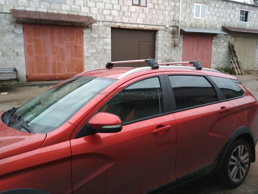 Поперечини Turtle AIR2 Mazda CX-3 2014- на інтегровані рейлінги, Хром, Аєродинамічна