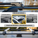 Багажник Turtle AIR1 JAC S2 2015-2024 на рейлінги, Хром, Аеродинамічна
