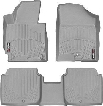 Коврики Weathertech Grey для Hyundai Elantra (sedan & coupe)(mkV)(without cupholder on 2 row) 2014-2015 (WT 466861-463253)