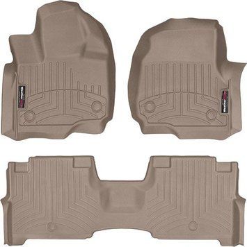 Килимки Weathertech Beige для Lincoln Navigator / Navigator L (mkIV)(1-2 row)(2 row bucket with console) 2018&rarr; (WT 4512951-4512957)