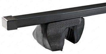 Поперечины BMW 3-seria (E46) Kombi 2000-2004 Amos Alfa STL на рейлинги 1,2м, Черный, Квадратная