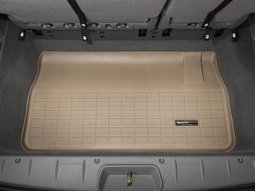 Коврик Weathertech Beige для Dodge / Chrysler Grand Caravan (mkIV-mkV)(Stow & Go Seats)(trunk behind 3 row) 2001-2016 (WT 41265)
