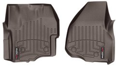 Килимки Weathertech Choco для Ford Super Duty (extended & double cab)(mkIII)(with 4x4 shifter)(raised dead pedal)(1 row) 2012-2016 automatic (WT 475841)