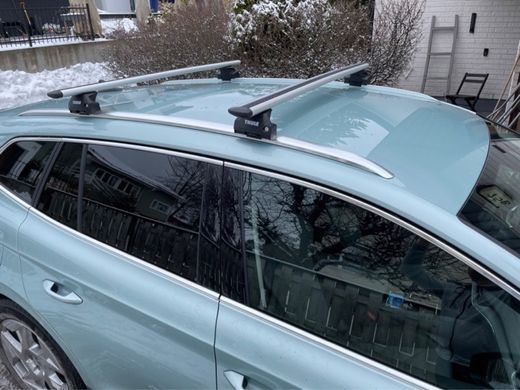 Поперечини Nissan Qashqai J12 2021-CRUZ Airo Fuse на интегрирование рейлинги, Серый, Аэродинамическая
