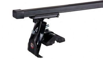 Поперечины Ford Fiesta 1996-2001 mk IV; mk V; Hatchback Amos Dromader STL на гладкую крышу, Прямоугольная