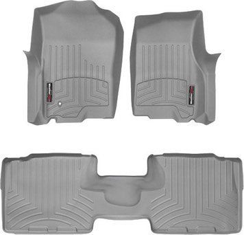 Коврики Weathertech Grey для Lincoln Navigator (mkII)(with console on 2 row) 2003-2006 (WT 460291-460294)