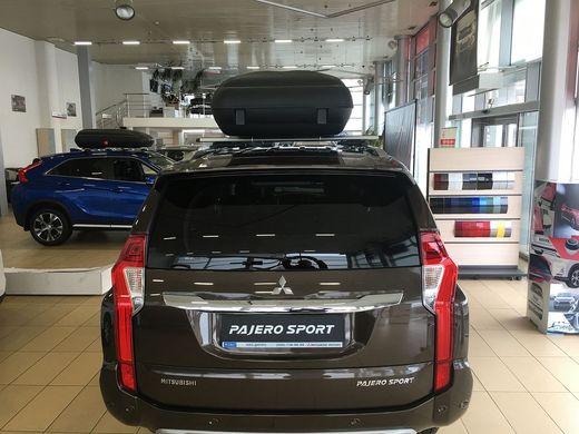 Поперечины Mitsubishi Pajero Sport 2015+ на интегрированные рейлинги, Хром, Овальная