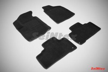 Килимки в салон 3D для SsangYong Korando 2010- /Черные 5шт