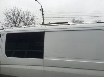 Рейлинги Volkswagen Crafter 2006-2017 г. 265 см, Черный, Черный