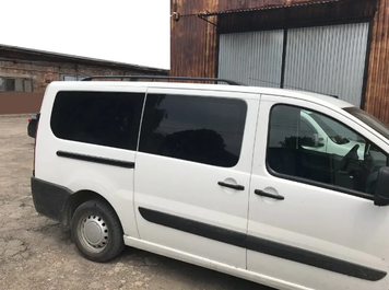 Рейлінги Citroen Jumpy 2007-2017 р. Коротка база, чорні, Черный