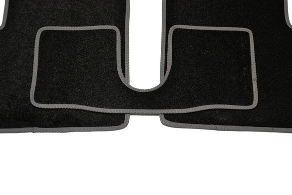 Килимки в салон текстильні для Fiat 500 (2008-) /Чёрные, серая окантовка BLCCR1134