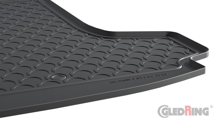 Резиновые коврики в багажник Gledring для BMW 3-series (F34)(Gran Turismo) 2013-2020 (багажник) (GR 1213)