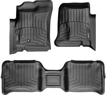 Килимки Weathertech Black для Dodge Dakota (mkIII); Mitsubishi Raider(mkI)(double cab) 2005-2011 (WT 440251-440252)