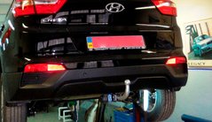 Фаркоп Hyundai Creta 2016- з'ємний на гвинтах Poligon-auto, Серебристий