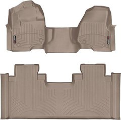 Коврики Weathertech Beige для Ford Super Duty (extended cab)(mkIV)(no 4x4 shifter)(1 row - 1pc.)(1 row bench seats) 2017→ (WT 4510321-456975)