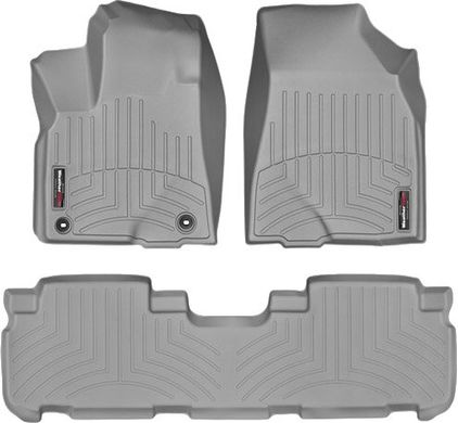 Килимки Weathertech Grey для Toyota Highlander (mkIII)(1-2 row)(2 row bench seats) 2013→ (WT 466321-466322)