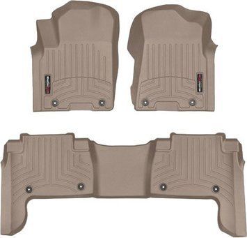Коврики Weathertech Beige для Infiniti QX80 / QX56 (mkII)(1-2 row) 2018&rarr; (WT 4515021-4515022)