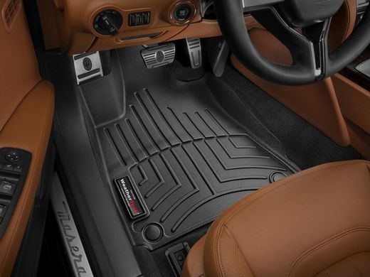 Килимки Weathertech Black для Maserati Quattroporte (mkVI)(RWD)(4 zone climate control) 2016→ (WT 448831-445654)