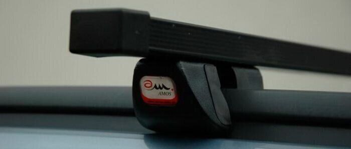 Поперечины AUDI 200 Avant, Kombi 1983-1990 Amos Futura STL на рейлинги 1,2м, Черный, Квадратная