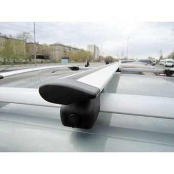 Поперечины BMW X3 (E83) SUV 2003-2010 Amos Nowy Wind на рейлинги 1,3м, Хром, Аэродинамическая