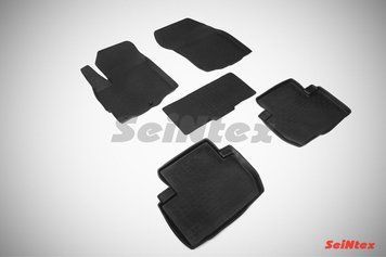 Коврики в салон для Mitsubishi Outlander (XL) 2006-2012/III 2012-/Peugeot 4007 2006-2012 резиновые, кт 5шт