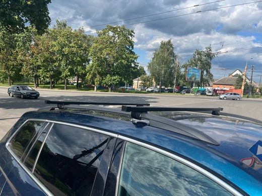 Багажник на рейлинги AUDI 100 Avant, Kombi 1992-1994 Kenguru ST 1,2м, Черный, Прямоугольная